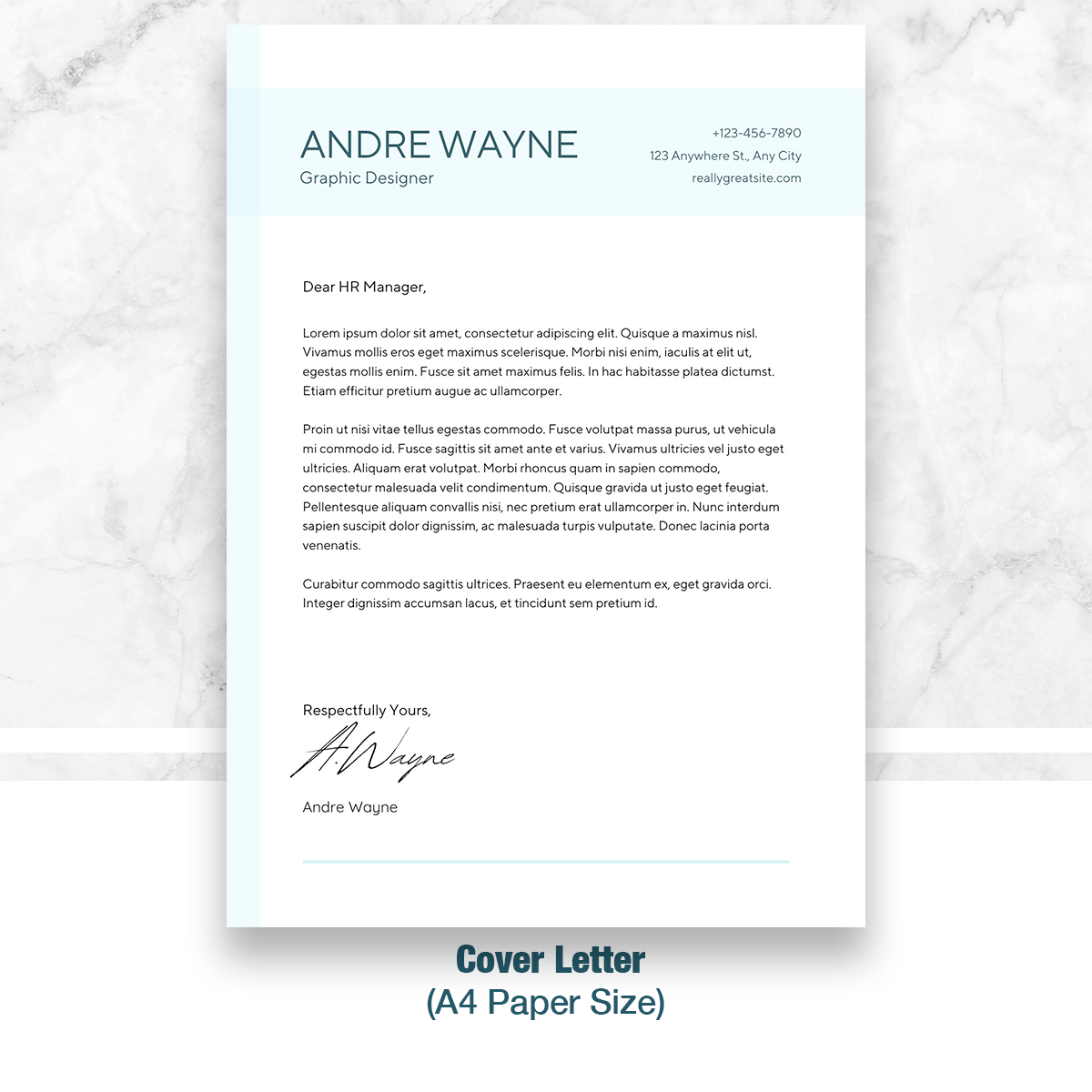Creative Professional 1 Page Resume Template + Cover Letter (Canva)