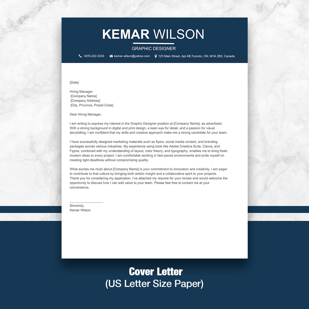 Modern CV Template – Professional Resume for Word & Canva
