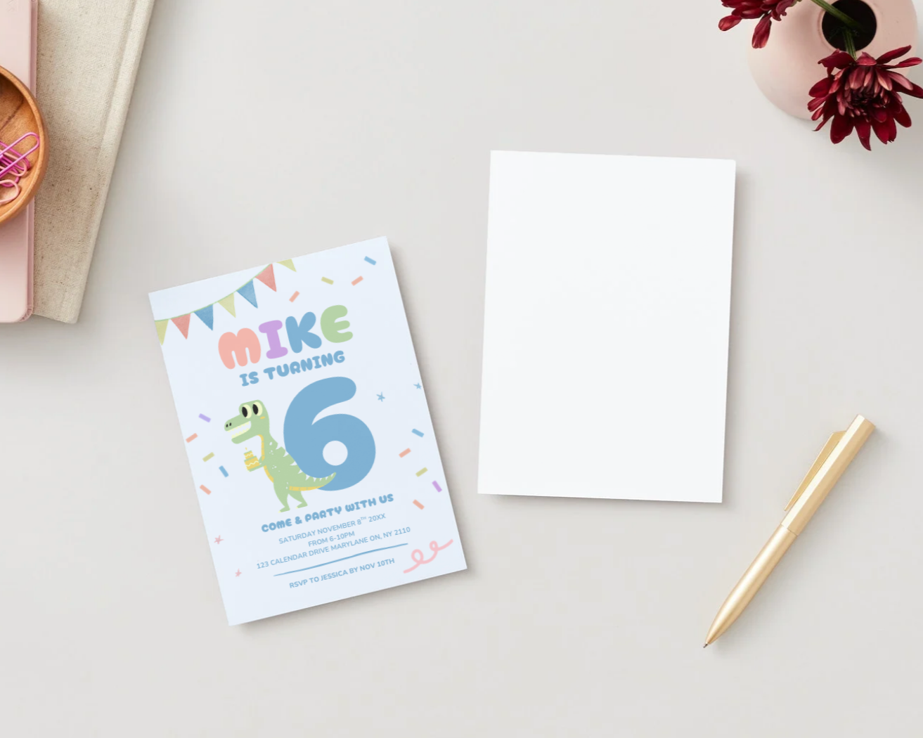 Kid's Fun Birthday Invitation Template | Editable 5x7 Canva Design
